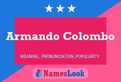 Armando Colombo Namensposter