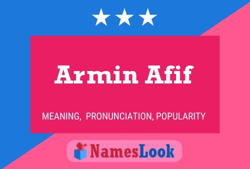 Armin Afif Namensposter