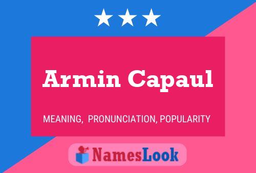 Armin Capaul Namensposter