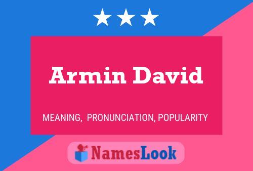 Armin David Namensposter