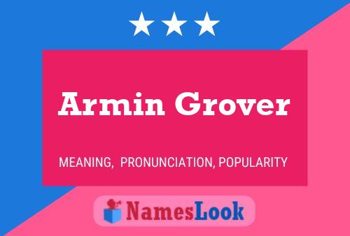 Armin Grover Namensposter