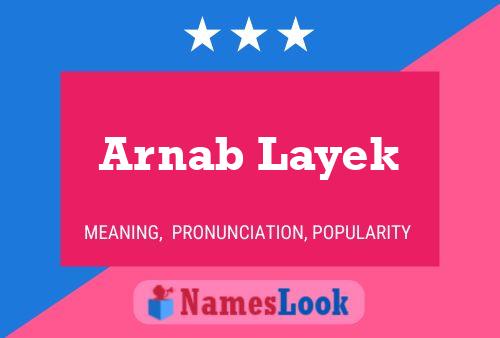 Arnab Layek Namensposter