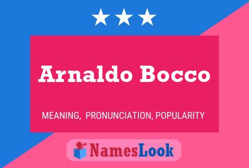 Arnaldo Bocco Namensposter