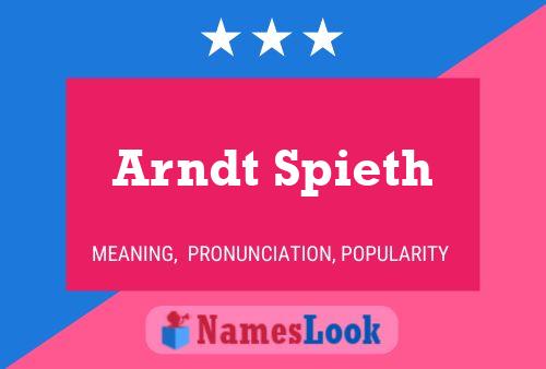 Arndt Spieth Namensposter