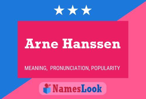 Arne Hanssen Namensposter