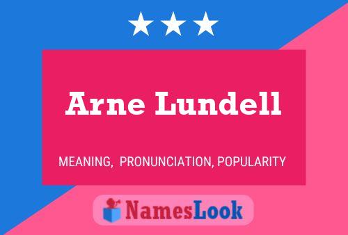 Arne Lundell Namensposter