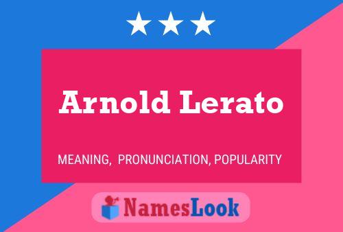 Arnold Lerato Namensposter