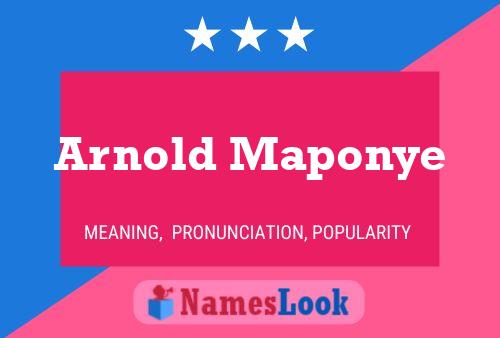 Arnold Maponye Namensposter