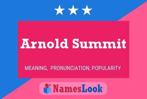 Arnold Summit Namensposter