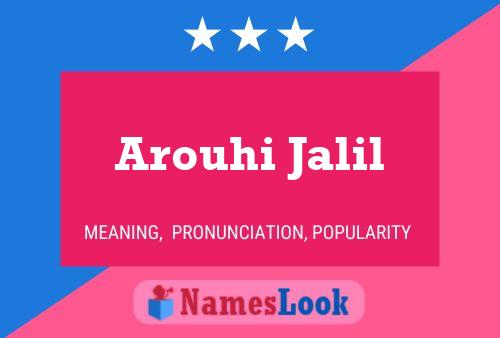 Arouhi Jalil Namensposter