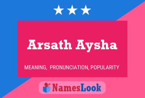 Arsath Aysha Namensposter