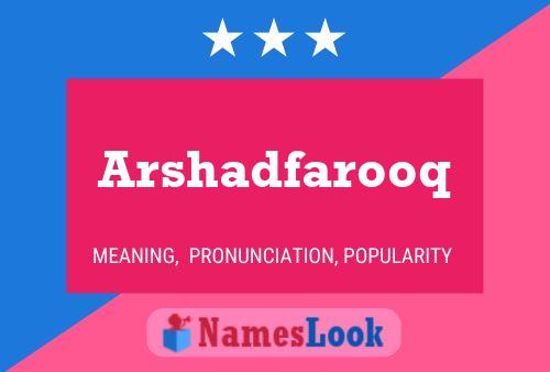 Arshadfarooq Namensposter