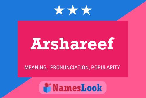 Arshareef Namensposter