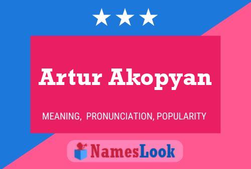 Artur Akopyan Namensposter