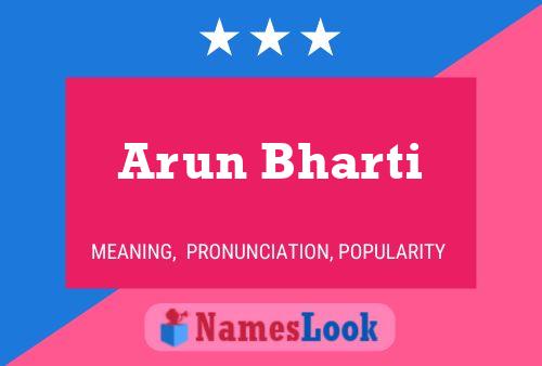 Arun Bharti Namensposter