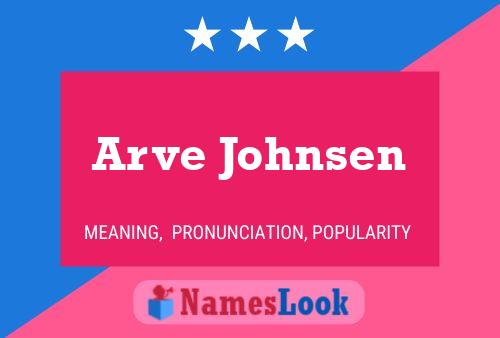 Arve Johnsen Namensposter