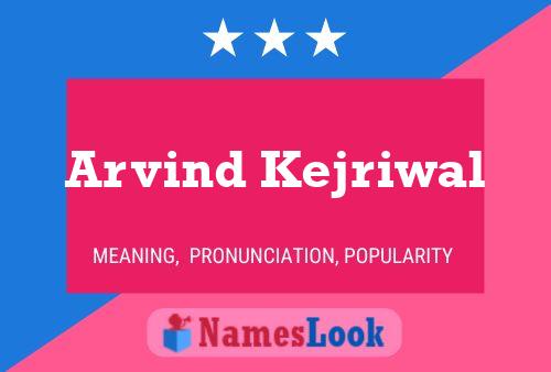 Arvind Kejriwal Namensposter