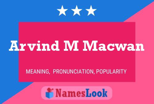 Arvind M Macwan Namensposter