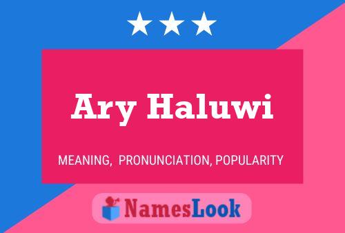 Ary Haluwi Namensposter