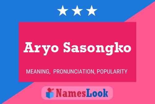 Aryo Sasongko Namensposter