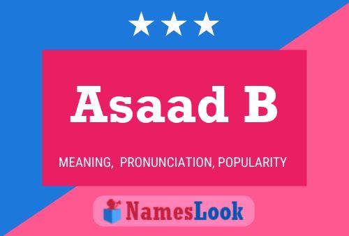 Asaad B Namensposter