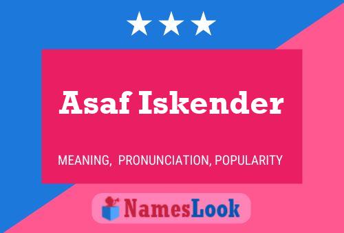 Asaf Iskender Namensposter