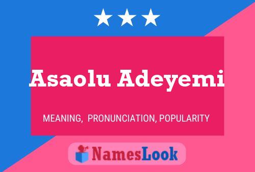 Asaolu Adeyemi Namensposter