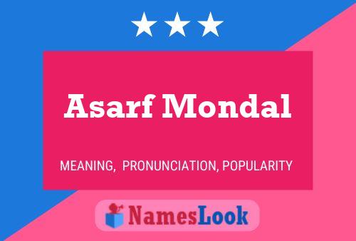 Asarf Mondal Namensposter