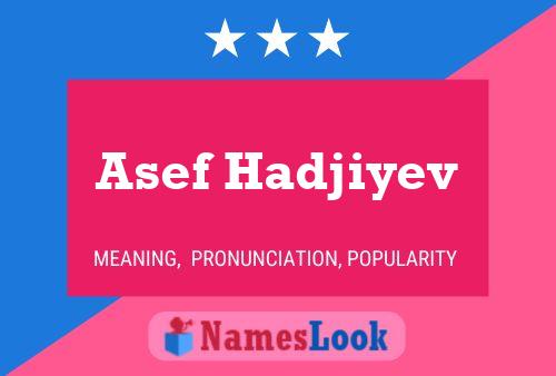 Asef Hadjiyev Namensposter