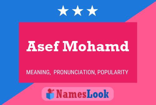 Asef Mohamd Namensposter