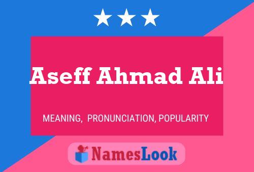 Aseff Ahmad Ali Namensposter