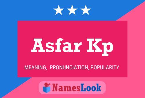 Asfar Kp Namensposter