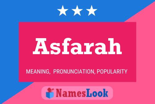 Asfarah Namensposter