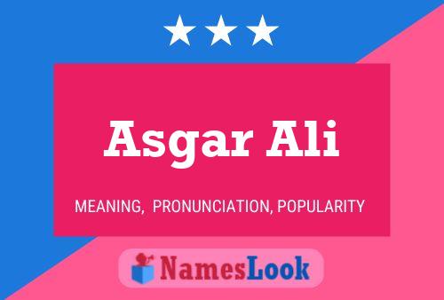 Asgar Ali Namensposter