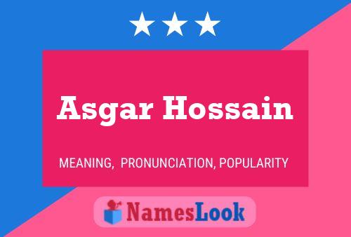 Asgar Hossain Namensposter