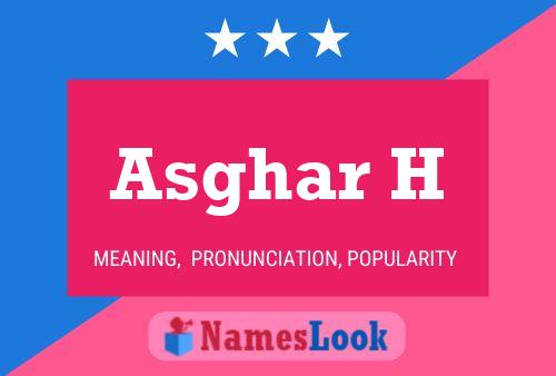 Asghar H Namensposter