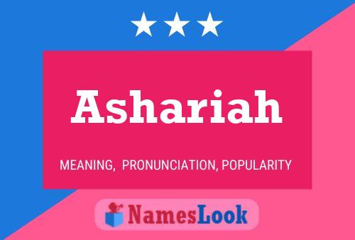 Ashariah Namensposter