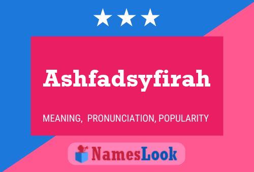 Ashfadsyfirah Namensposter