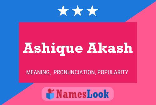 Ashique Akash Namensposter