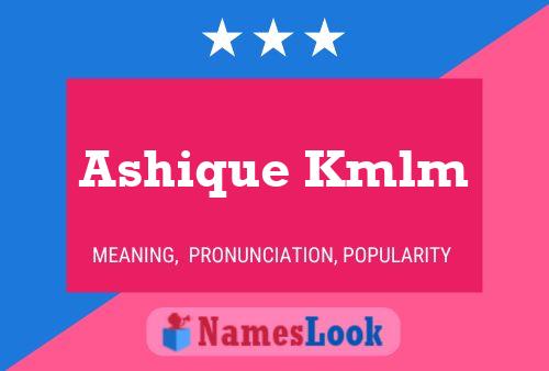 Ashique Kmlm Namensposter