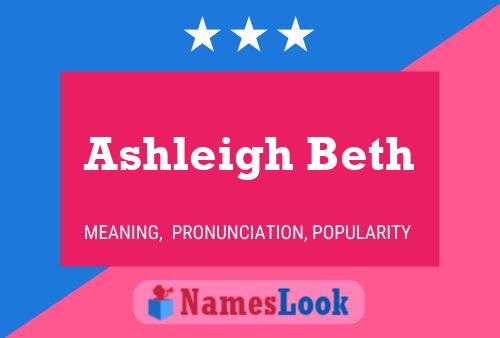 Ashleigh Beth Namensposter