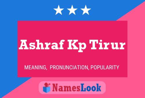 Ashraf Kp Tirur Namensposter