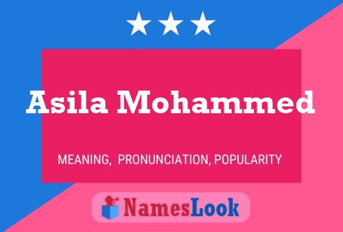 Asila Mohammed Namensposter