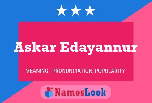 Askar Edayannur Namensposter