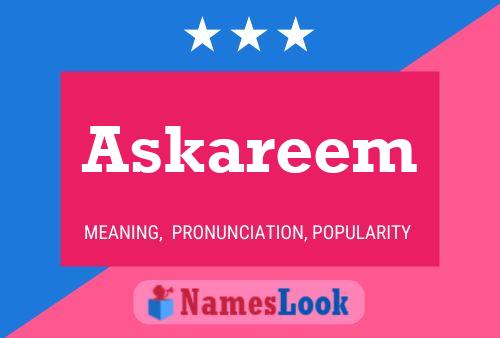 Askareem Namensposter