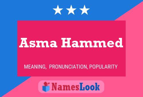 Asma Hammed Namensposter