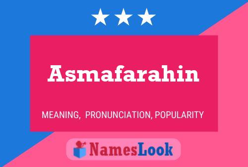 Asmafarahin Namensposter