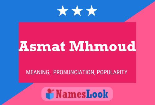 Asmat Mhmoud Namensposter