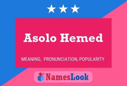 Asolo Hemed Namensposter