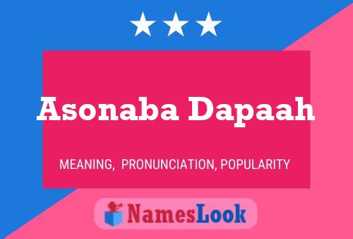 Asonaba Dapaah Namensposter